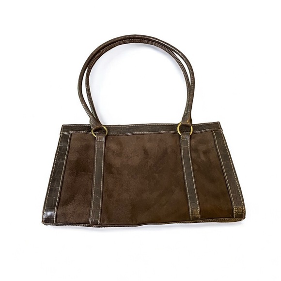 Sag Harbor Brown Suede And Leather Handbag/Shoulderbag - Picture 13 of 13